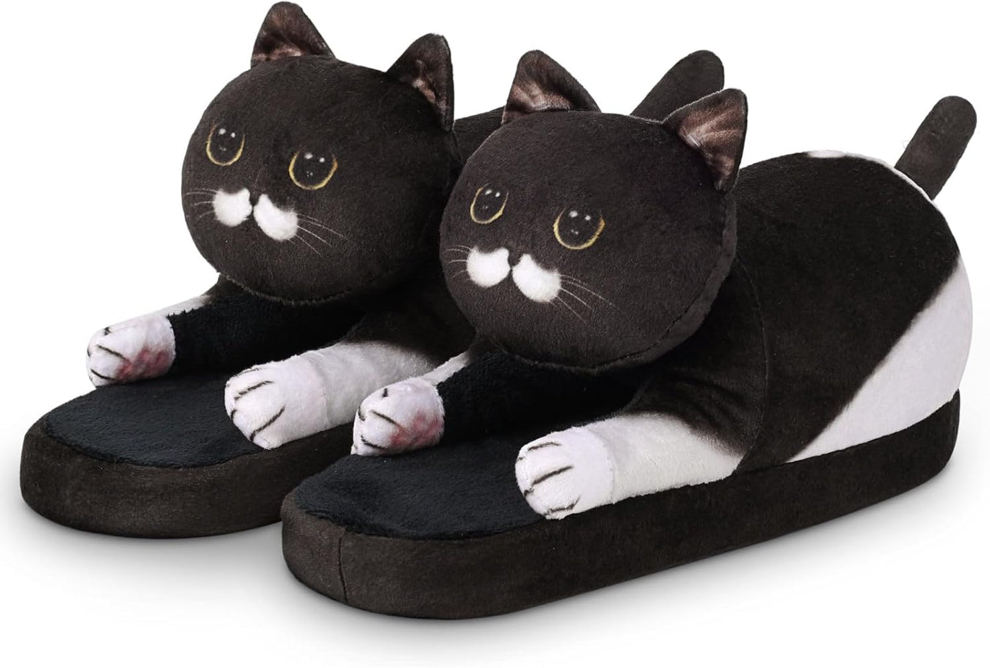 Animal Cute Slippers for Girls,Cat Slippers for Kids,Fuzzy Indoor House Slippers for Boys,Funny Birthday Cat Gifts for Cat Lovers