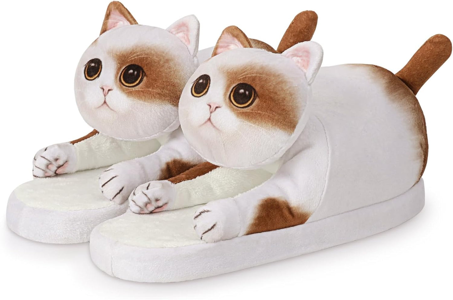 Animal Cute Slippers for Girls,Cat Slippers for Kids,Fuzzy Indoor House Slippers for Boys,Funny Birthday Cat Gifts for Cat Lovers