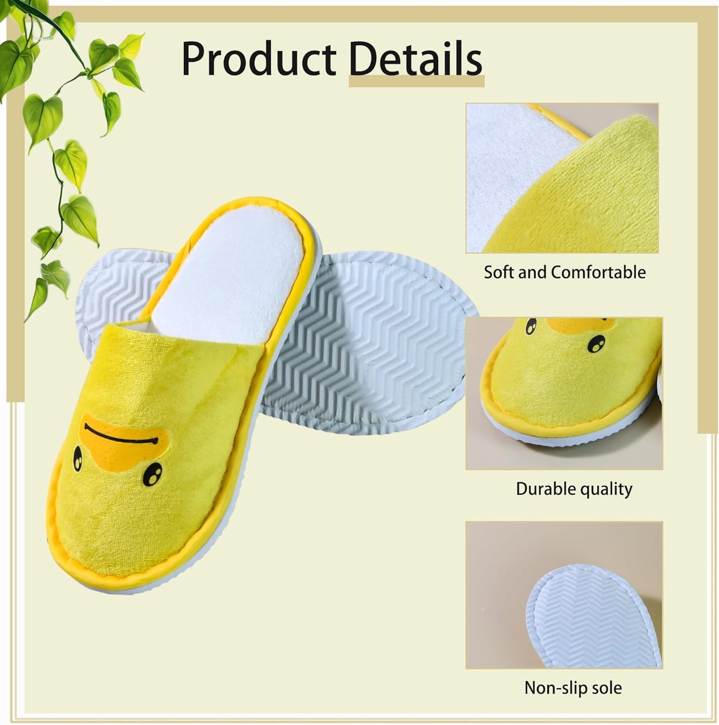 6 Pairs of Spa Slippers for Kids Hotel Slippers Disposable Outdoor Travel House Boys Girls Slippers Non-slip Soles for Children 4-10 Years Old