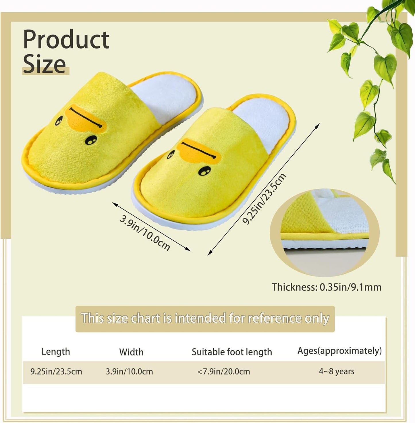 6 Pairs of Spa Slippers for Kids Hotel Slippers Disposable Outdoor Travel House Boys Girls Slippers Non-slip Soles for Children 4-10 Years Old