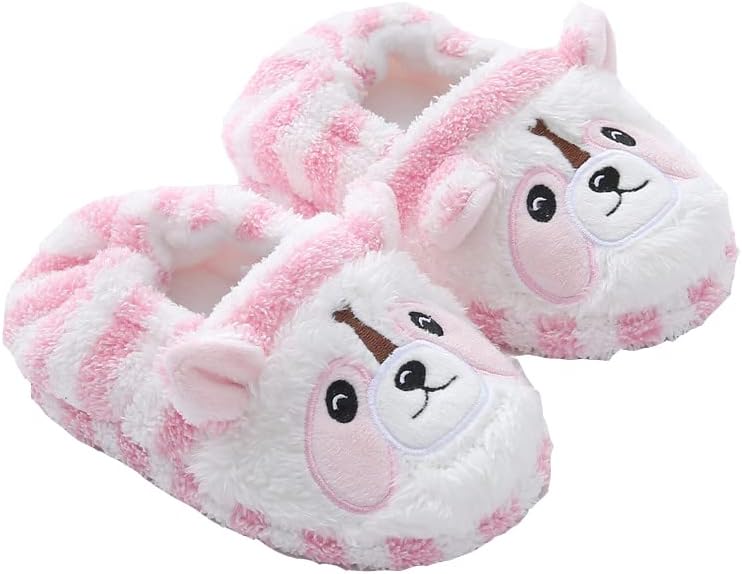 Baby Girl's Premium Soft Plush Slippers Cartoon Warm Winter House Shoes