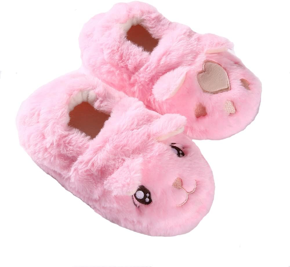 Baby Girl's Premium Soft Plush Slippers Cartoon Warm Winter House Shoes