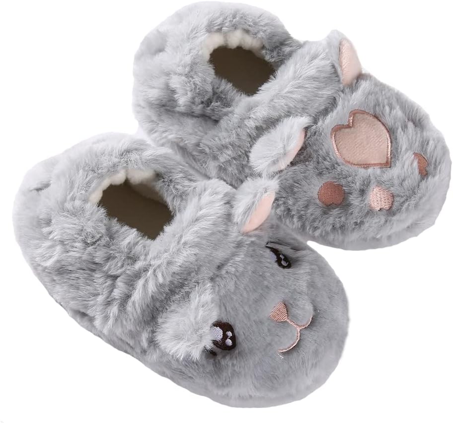 Baby Girl's Premium Soft Plush Slippers Cartoon Warm Winter House Shoes