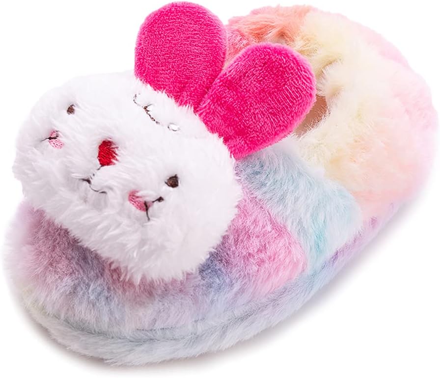 Baby Girl's Premium Soft Plush Slippers Cartoon Warm Winter House Shoes