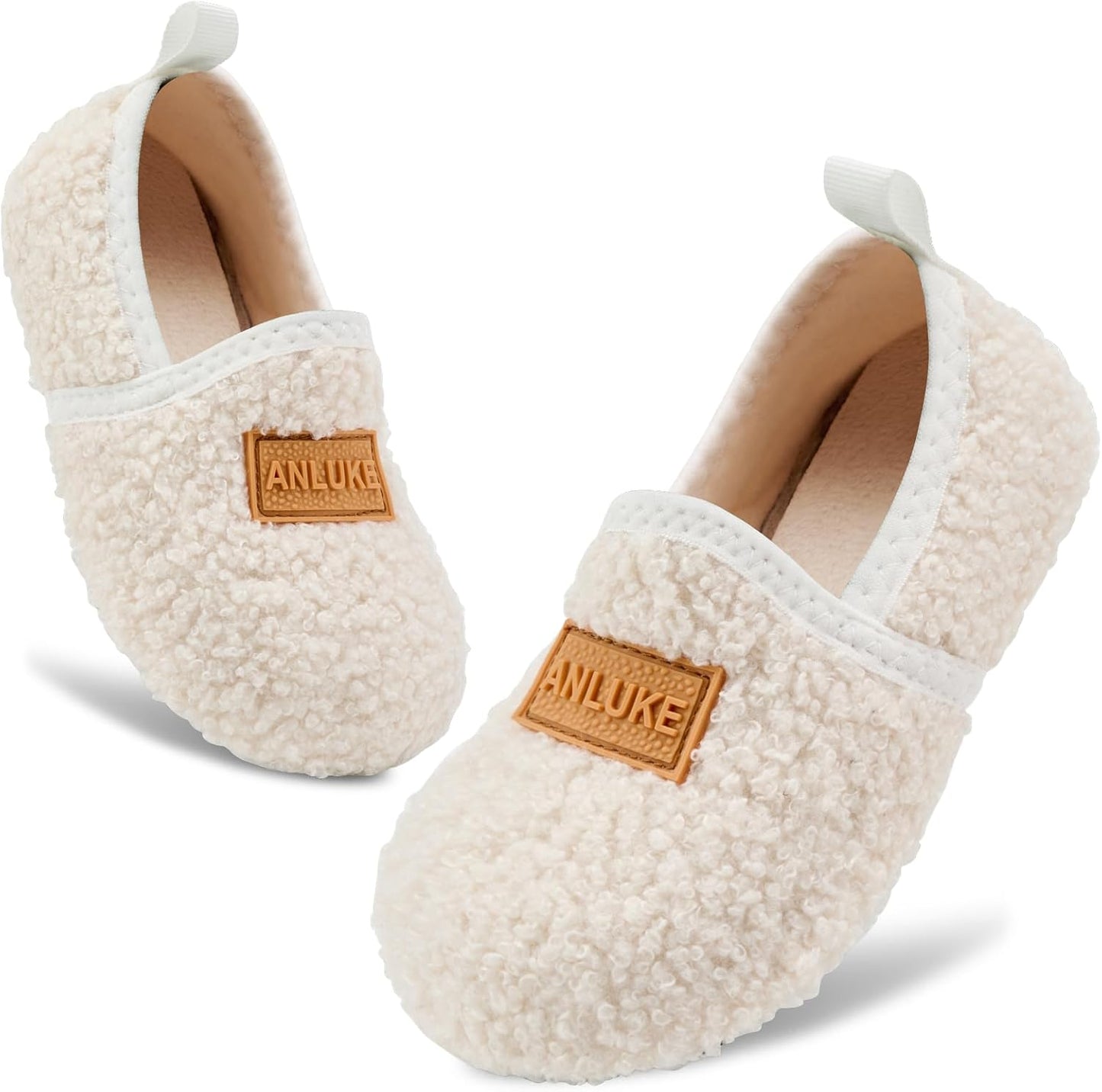 ANLUKE Kids Toddler Slippers Boys Girls Indoor House Shoes Non-Slip Slippers Socks Outdoor Warm Walking Shoes