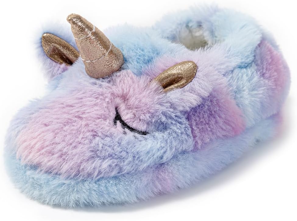 Baby Girl's Premium Soft Plush Slippers Cartoon Warm Winter House Shoes