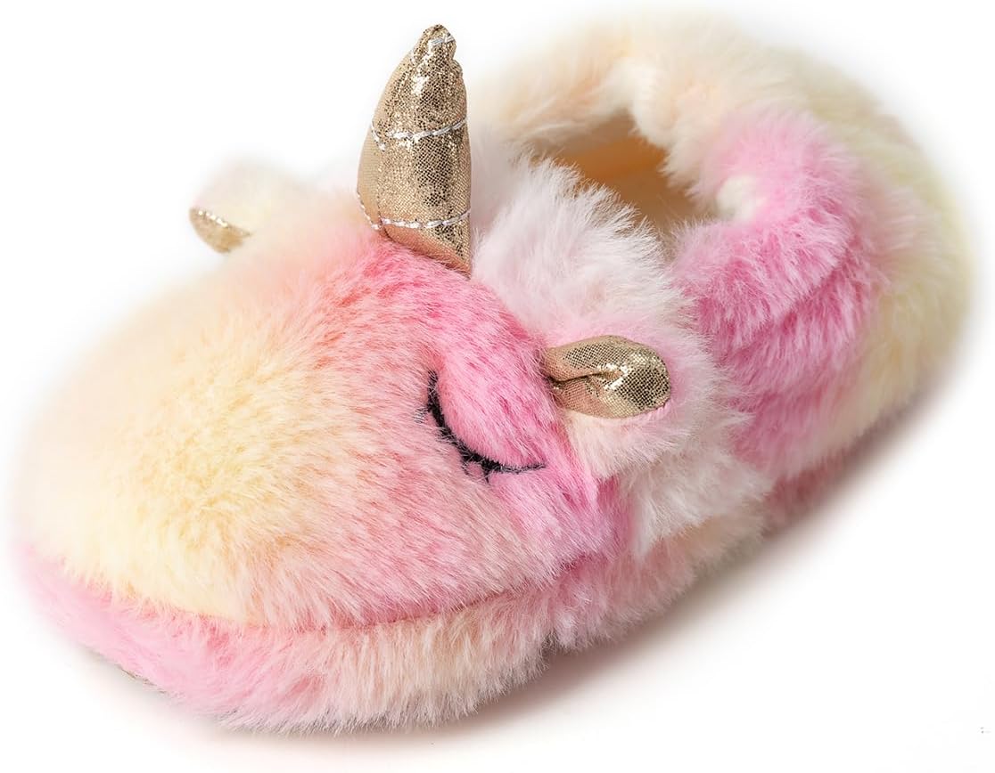 Baby Girl's Premium Soft Plush Slippers Cartoon Warm Winter House Shoes